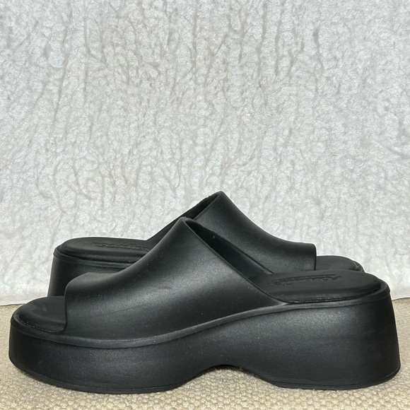 Skechers Foamies Rave Womens Black Slip On Platform Open-toe Slide Sandals SZ 7 - Picture 7 of 11